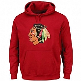 Chicago Blackhawks Red Big Logo With Crest Pullover Hoodie WEM,baseball caps,new era cap wholesale,wholesale hats